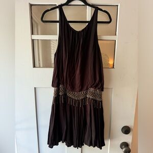 Free People Mini Dress with Embellished Belt Detail